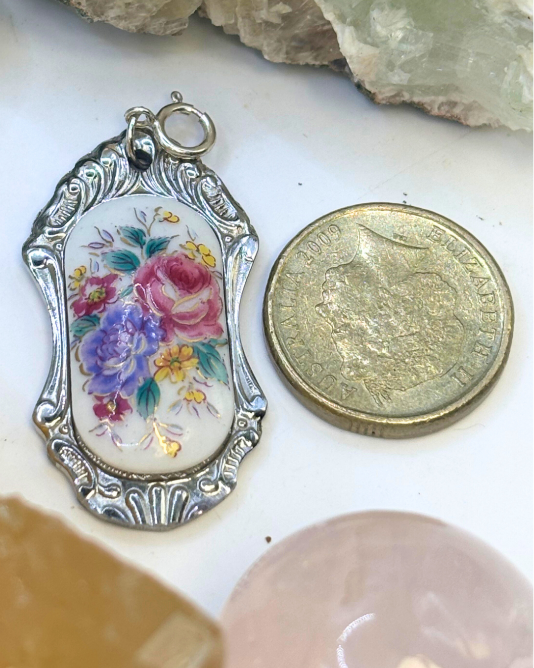 Summer Flowers Silver Spoon Charm