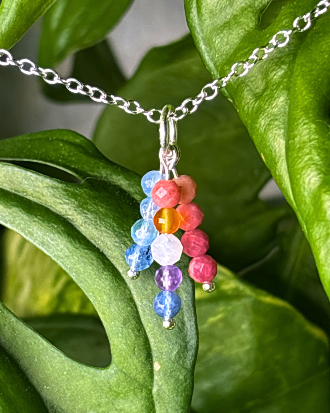 Bigender Pride Triple Sparkle Necklace Charm