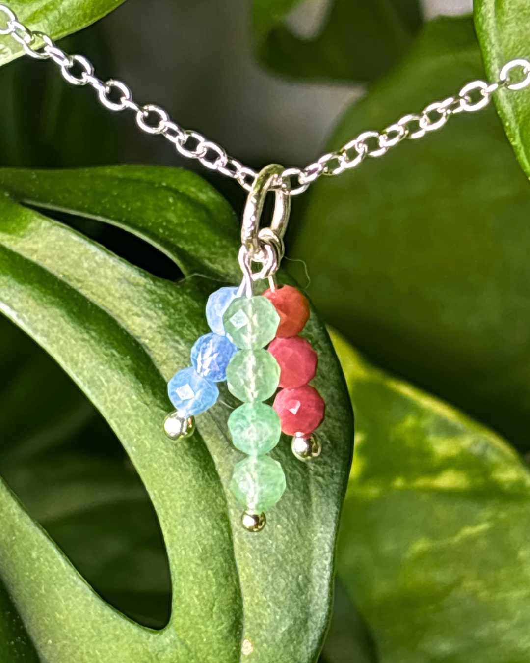 Spring Triple Sparkle Necklace Charm