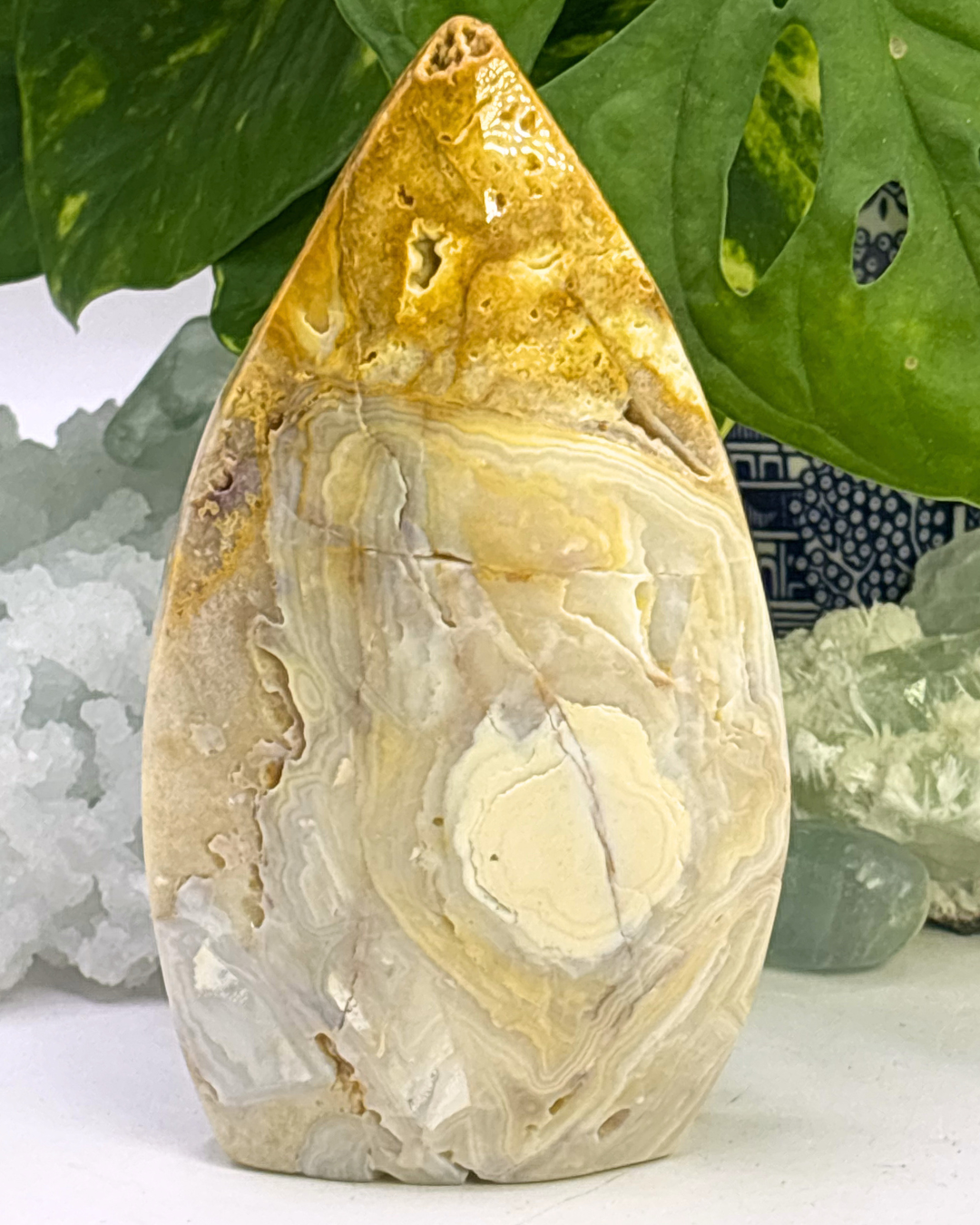 Druzy Crazy Lace Agate Flame