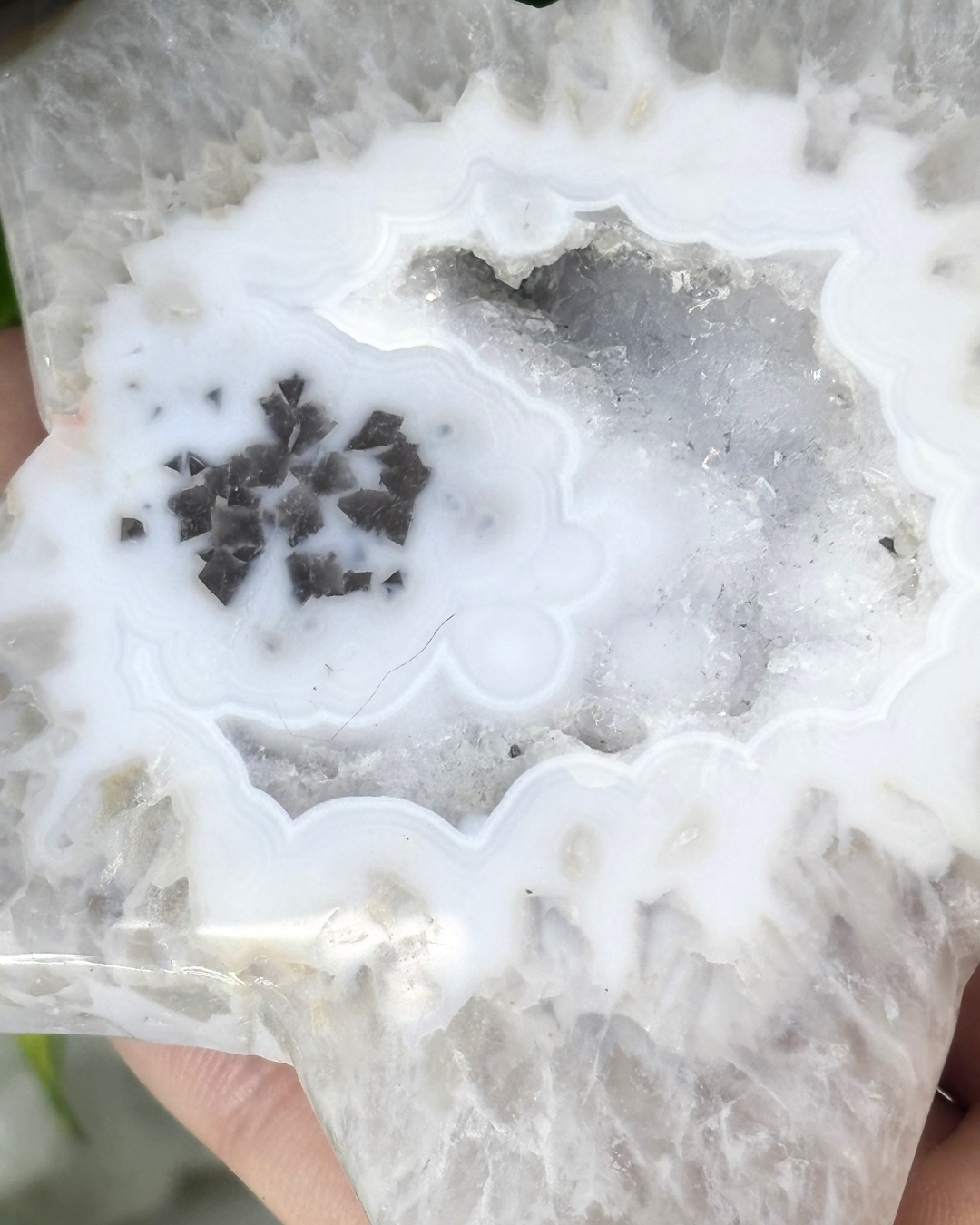XL Druzy Agate Star Carving