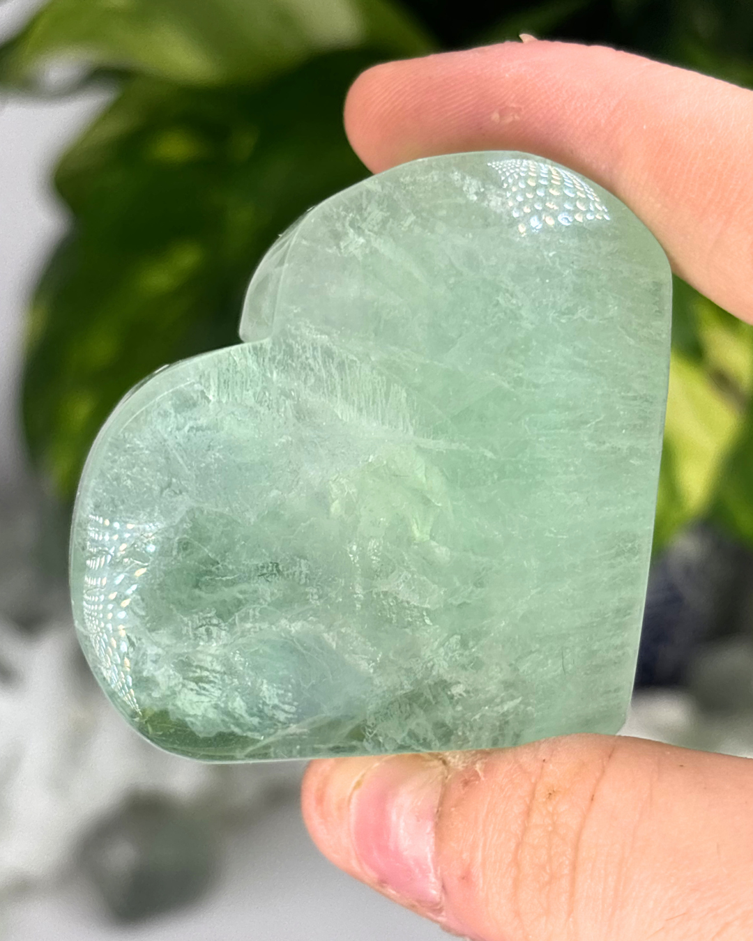 Green Fluorite Heart