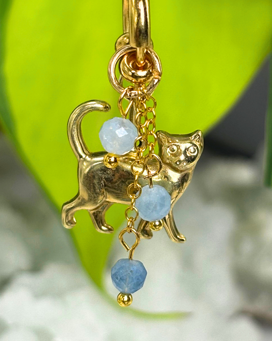 Aquamarine Lily of the Valley Necklace Charm