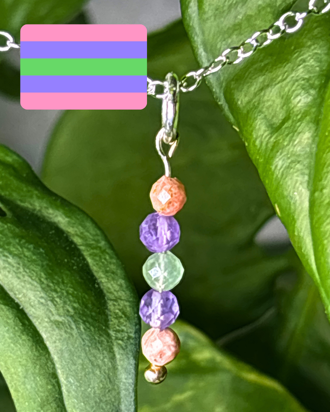 Polygender Pride Necklace Charm