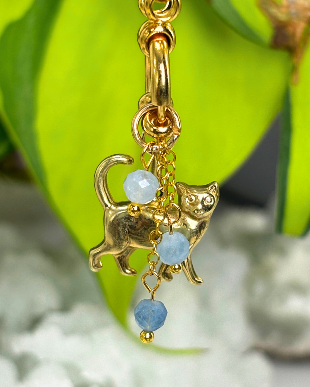 Aquamarine Lily of the Valley Necklace Charm