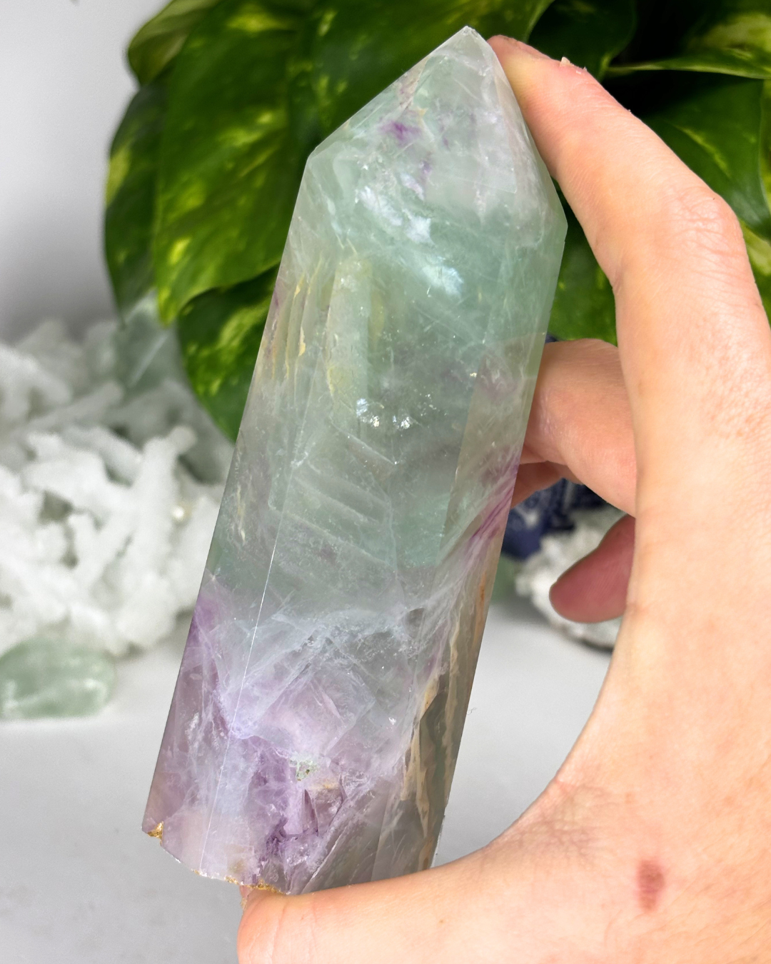 Large Rainbow Fluorite Tower