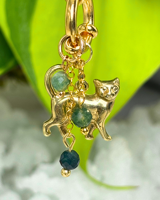 Moss Agate Lily of the Valley Necklace Charm