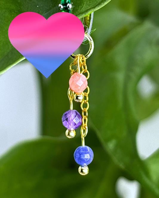 Sunset Lily of the Valley Crystal Earring Charm