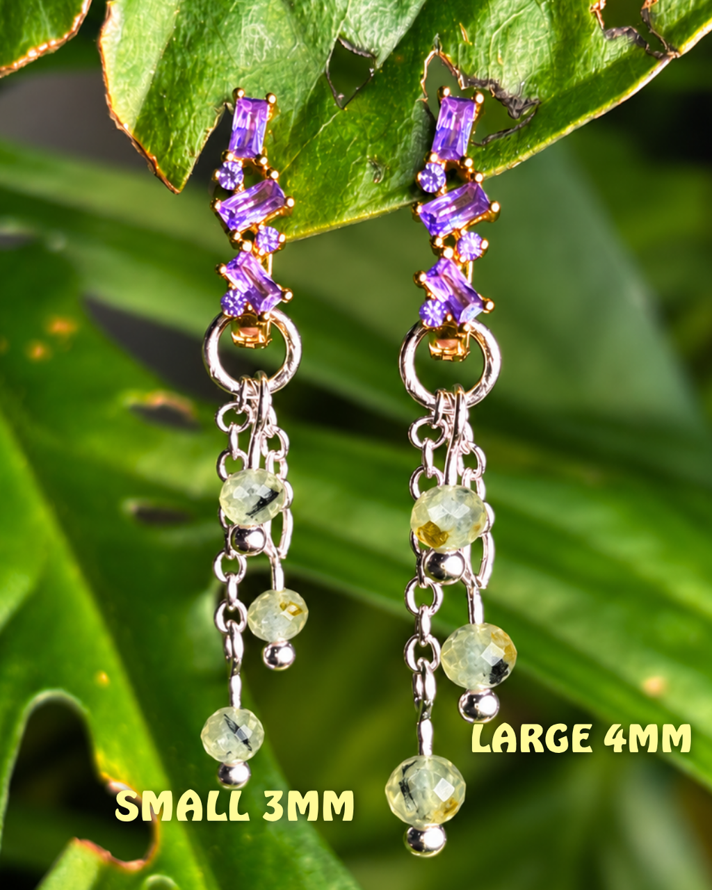 Prehnite Lily of the Valley Crystal Earring Charm