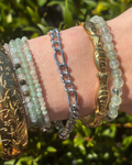 Silver Figaro Bracelet with Magnetic Clasp LARGE