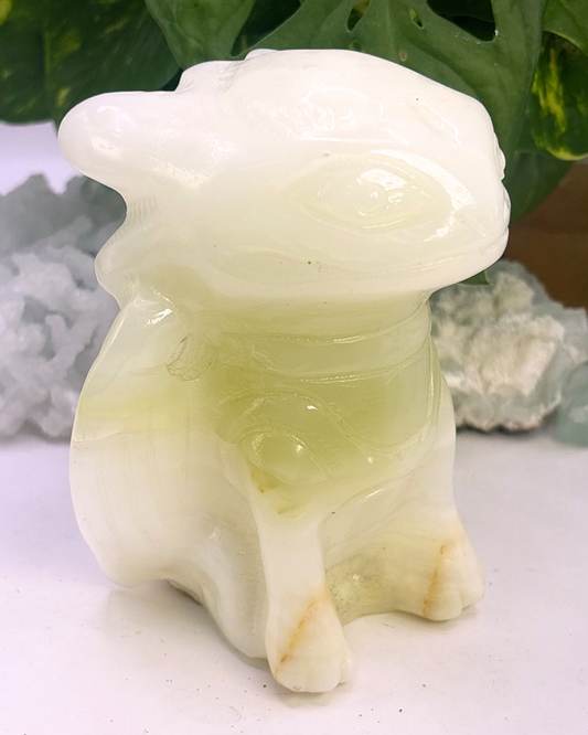 XL Calcite Toothless Dragon Carving