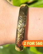 Gold Rosie Blooms Chunky Vintage Inspired Bracelet 10mm