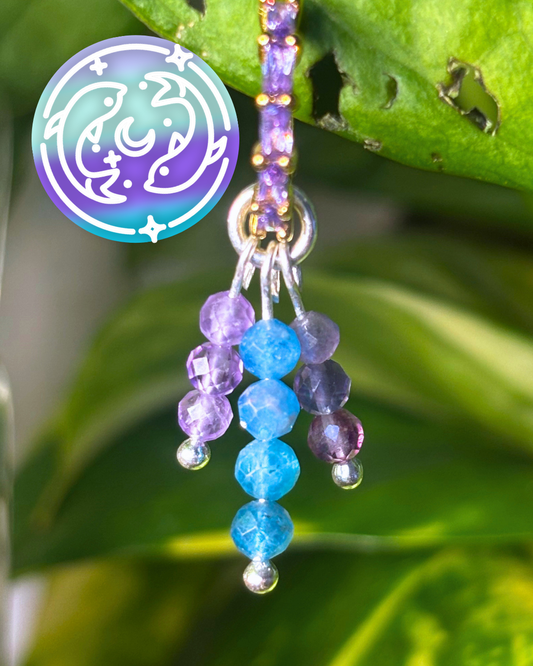 Pisces Triple Sparkle Earring Charm