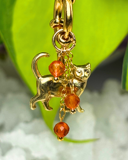 Carnelian Lily of the Valley Necklace Charm