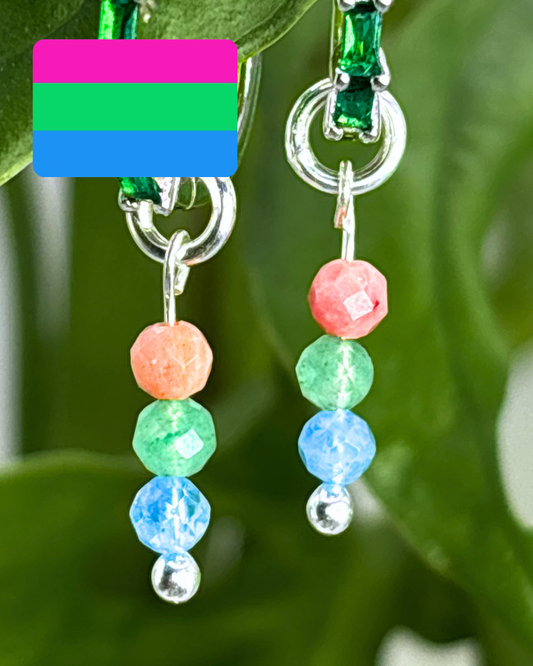 Polysexual Pride Earring Charm