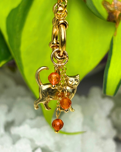 Carnelian Lily of the Valley Necklace Charm
