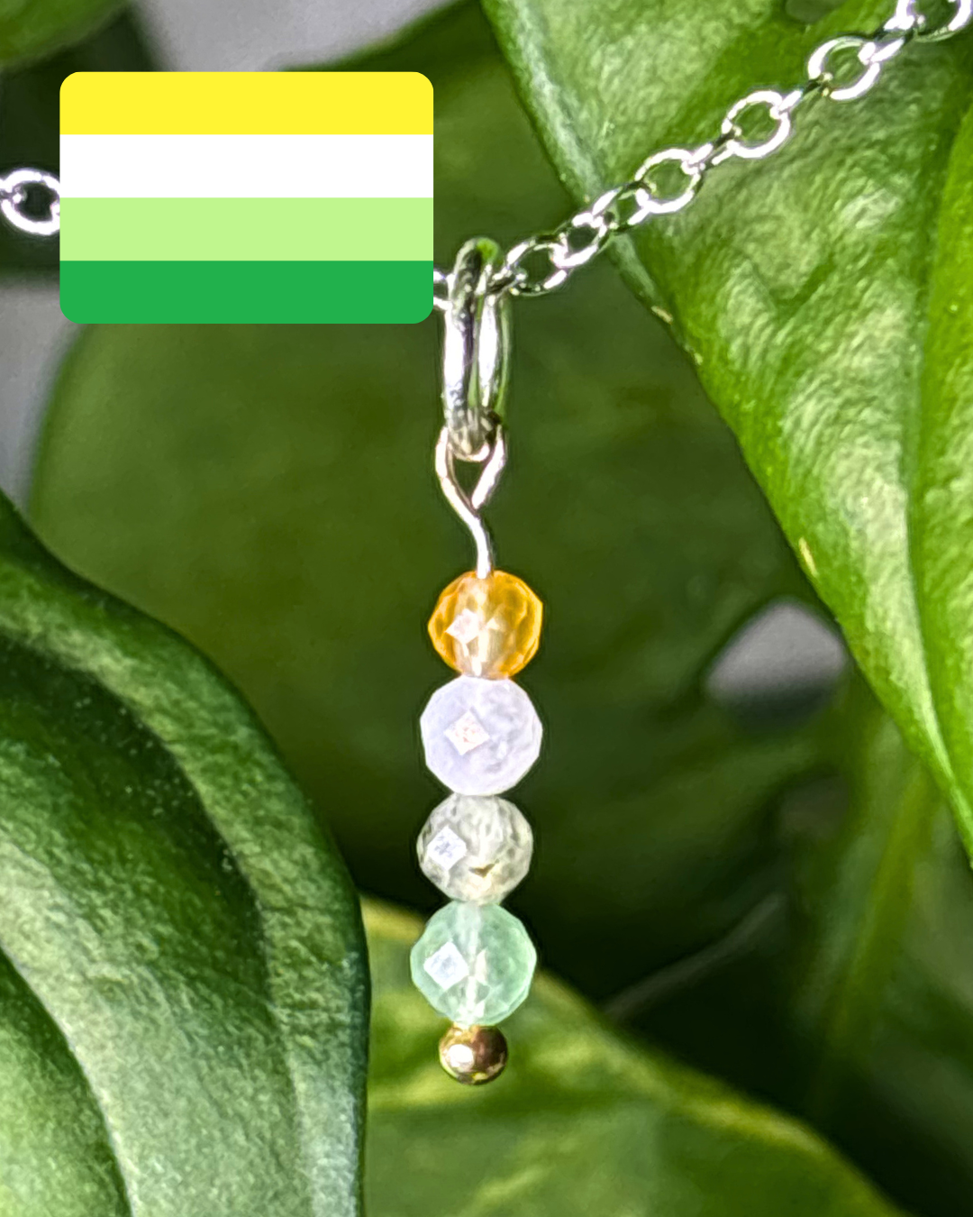 Gender Neutral Pride Necklace Charm