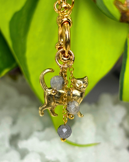 Labradorite Lily of the Valley Necklace Charm