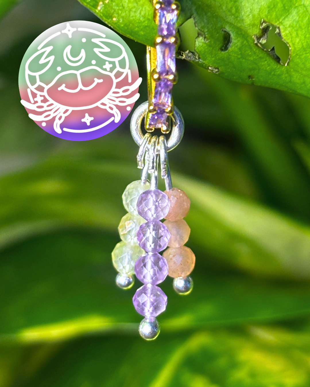 Cancer Triple Sparkle Earring Charm