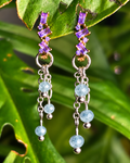 Aquamarine Lily of the Valley Crystal Earring Charm