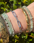 Silver Paperclip Bracelet with Magnetic Clasp LARGE