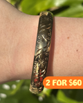 Gold Interstellar Chunky Vintage Inspired Bracelet 10mm