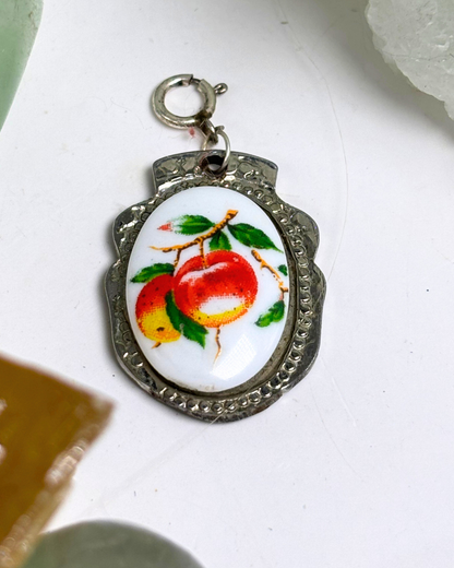 Silver Peaches Spoon Charm