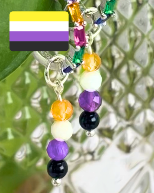 Non-Binary Pride Earring Charm