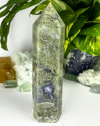 XL Druzy Moss Agate Tower C2