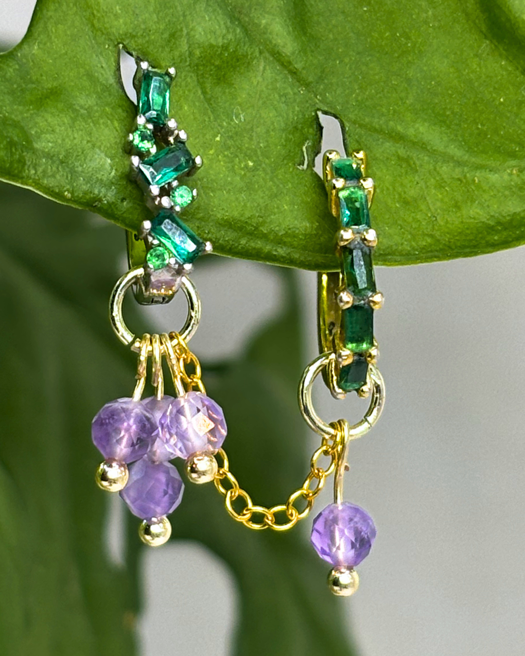 Amethyst Single Sparkle Aurora Chain
