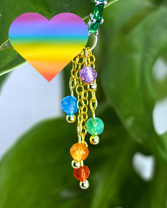 Rainbow Long Lily of the Valley Charm