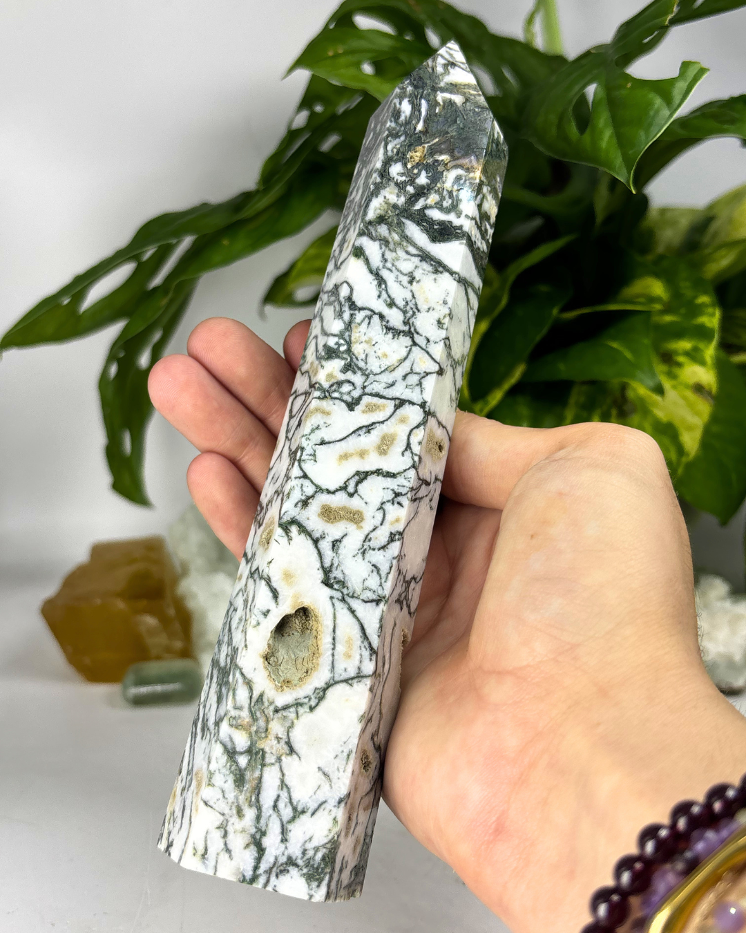 XL Druzy Tree Agate Tower C2