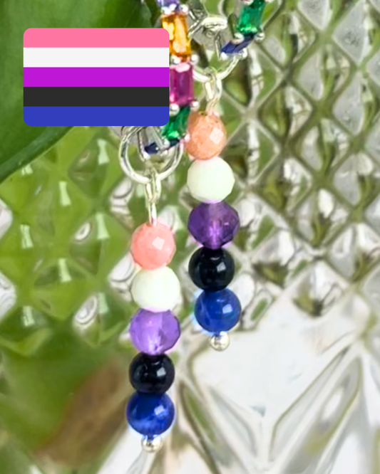Genderfluid Pride Earring Charm