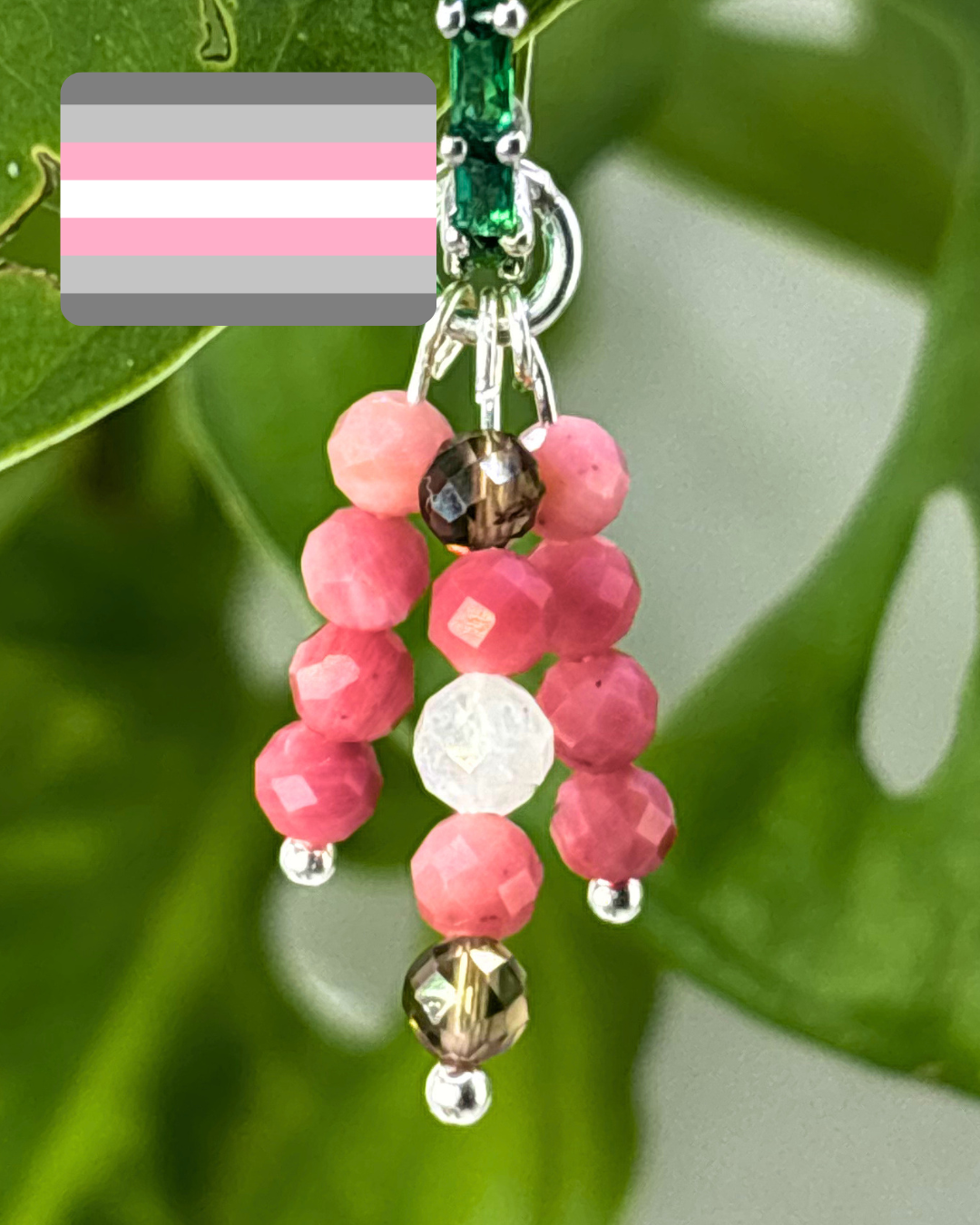 Demigirl Pride Triple Sparkle Charm