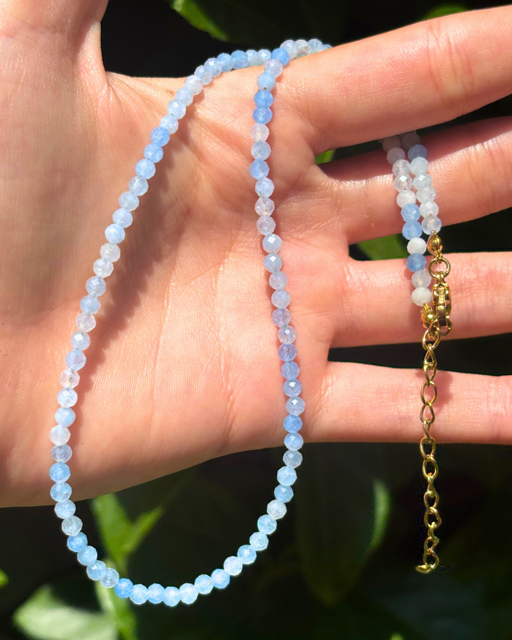Aquamarine Crystal Necklace