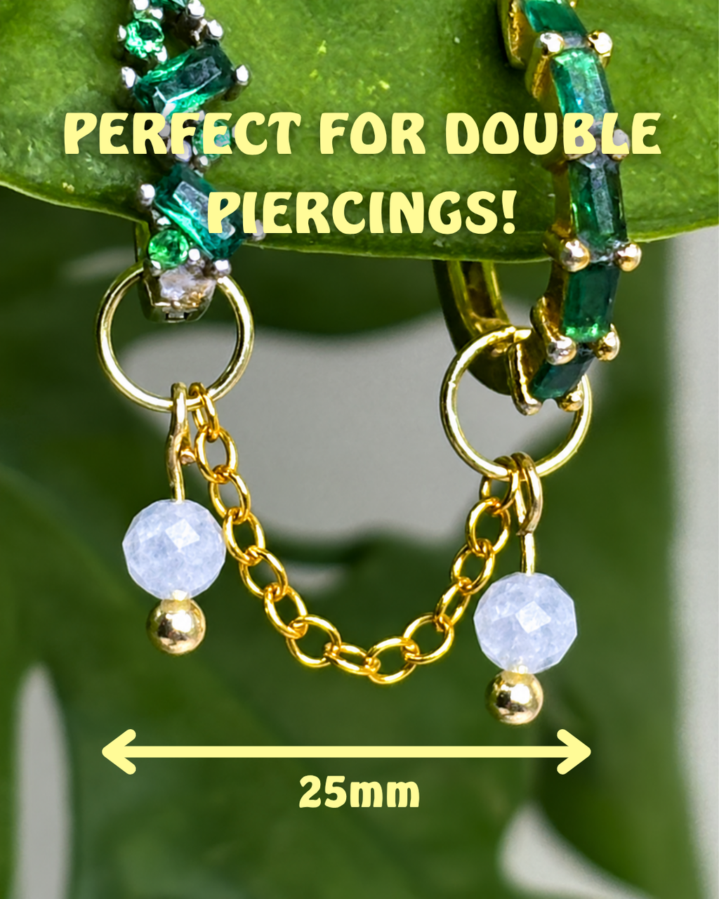 Blue Lace Agate Aurora Earring Chain