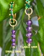 Amethyst Long Dew Drop Charms PAIR