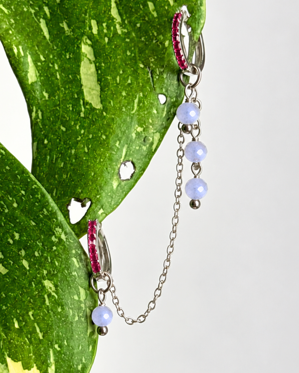 Blue Lace Agate Waterfall Chain