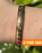 Gold Moon & Stars Bracelet 6mm