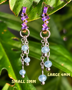 Aquamarine Lily of the Valley Crystal Earring Charm