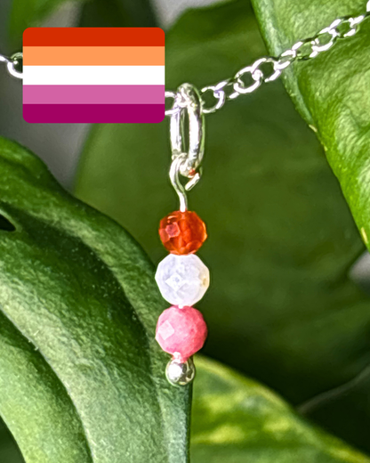 Subtle Lesbian Pride Necklace Charm