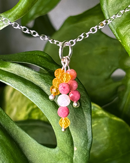 Pink Lemonade Triple Sparkle Necklace Charm