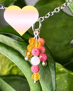 Pink Lemonade Triple Sparkle Necklace Charm