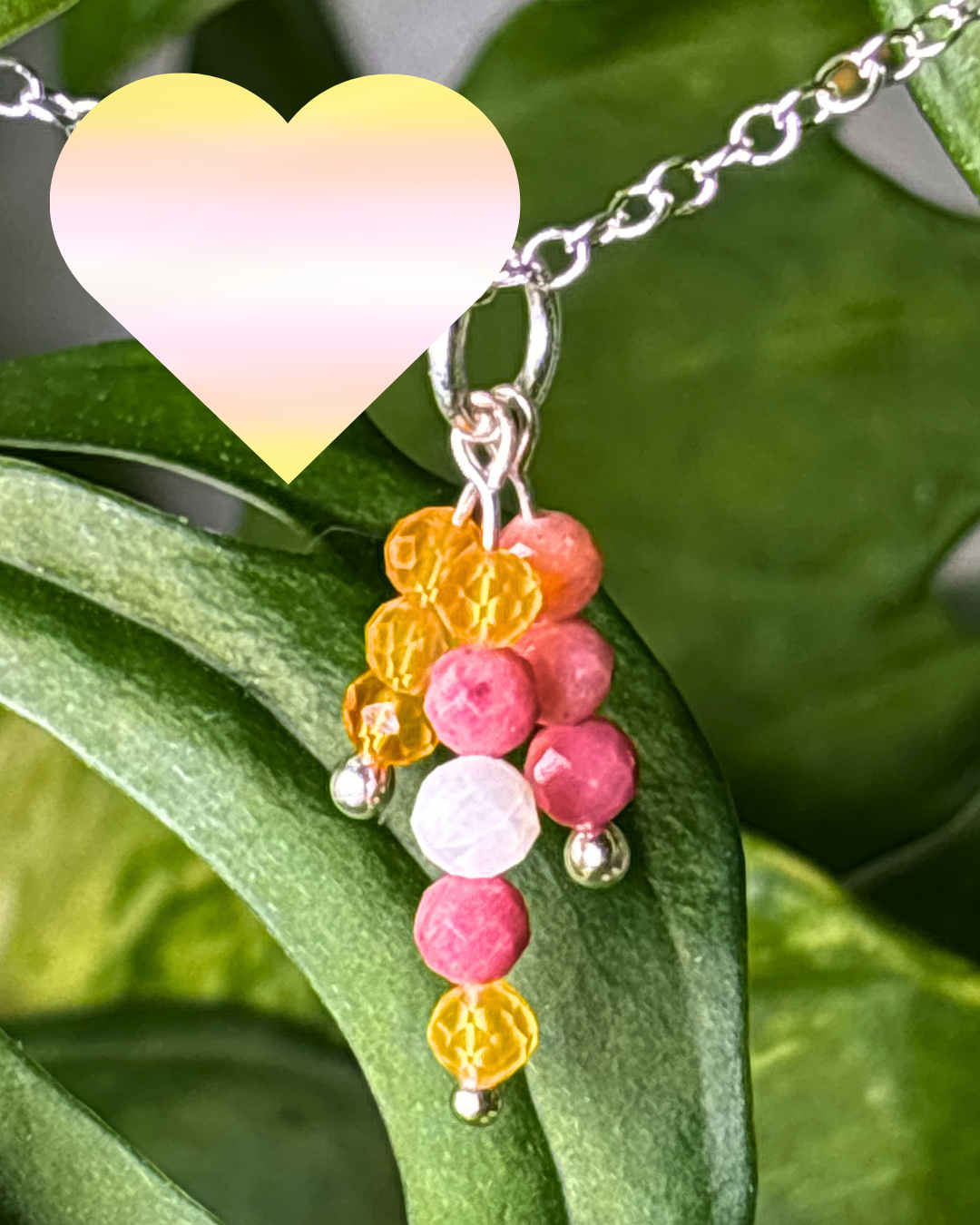 Pink Lemonade Triple Sparkle Necklace Charm
