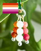 Lesbian Pride Triple Stacked Charm