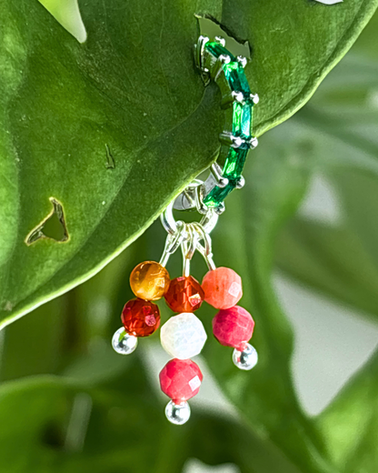 Subtle Lesbian Pride Double Sparkle Charm