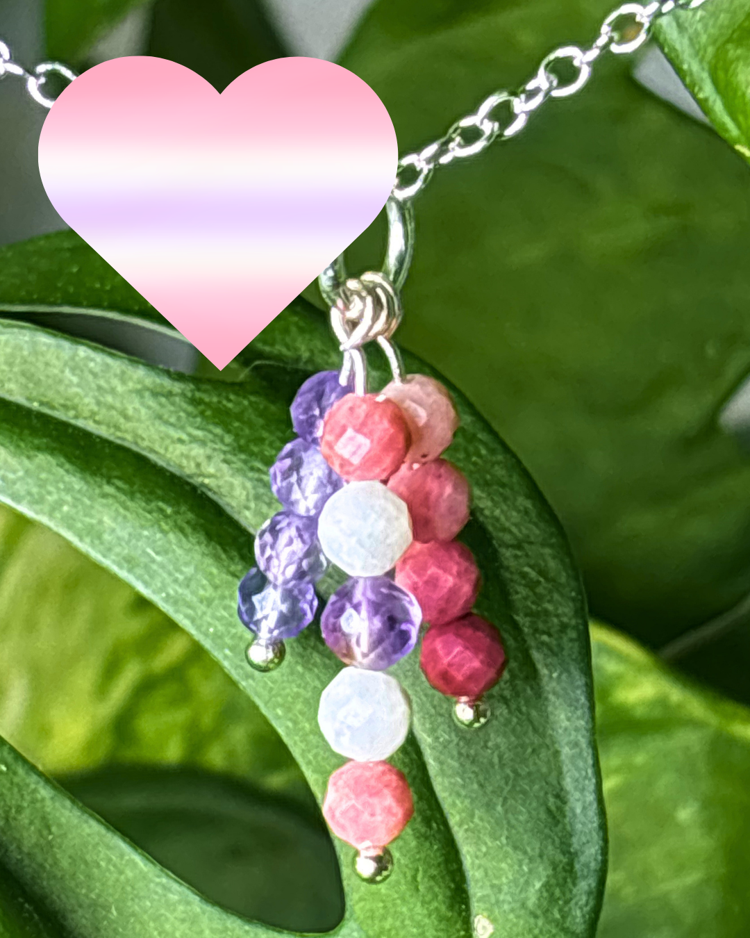 Bubblegum Triple Sparkle Necklace Charm
