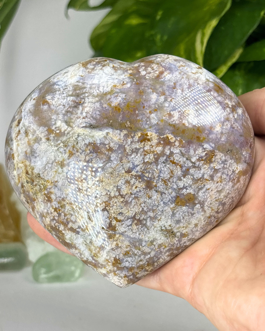 XL Purple Ocean Jasper Heart