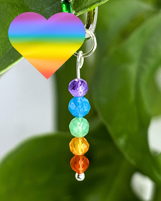 Rainbow Earring Charms PAIR