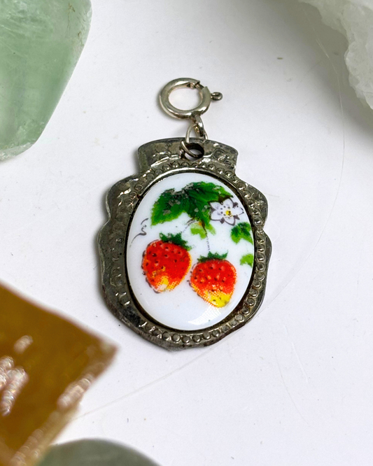 Silver Strawberries Spoon Charm